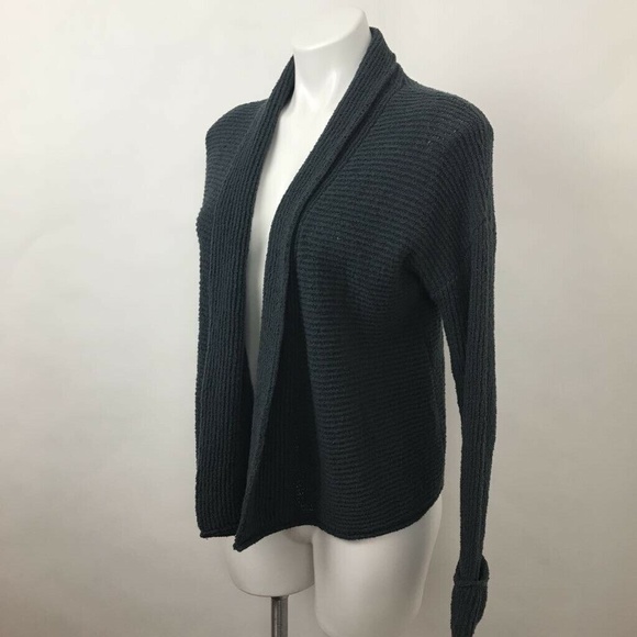 Madewell Open Front Cardigan Sweater Black Sz XXS - Picture 2 of 5